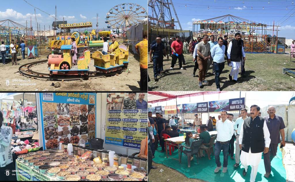 Deputy Chief Minister Mukesh Agnihotri Inspects Decorated Market Shops and Rides at Haroli Festival